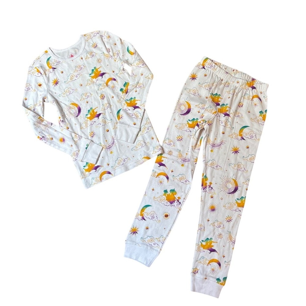 Disney Jasmine Aladdin Pajama Set Girls White Celestial Jasmine NWT SIZE 7